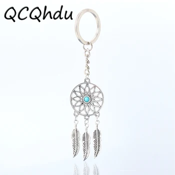 

1PC Fashion Dream Catcher Key Chain Tone Ring Feather Tassels Pendant Keyring Keychain for Gift