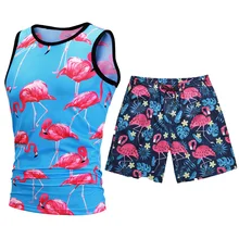 Летний мужской комплект из 2 предметов, спортивный костюм, футболка без рукавов+ шорты, комплект из двух предметов, спортивный костюм+ штаны, Быстросохнущий Спортивный костюм для мужчин