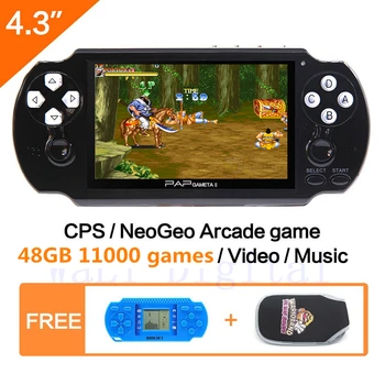 

48GB 4.3'' Video Game Console 64Bit Handheld Game Console Built-in 11000 games for CPS/NEOGEO/SNES/SMD/FC/GBC/SMS/GG mp5
