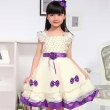 Новая летняя детская одежда платье для девочек платье принцессы Детское Пышное Платье с короткими рукавами газовое платье