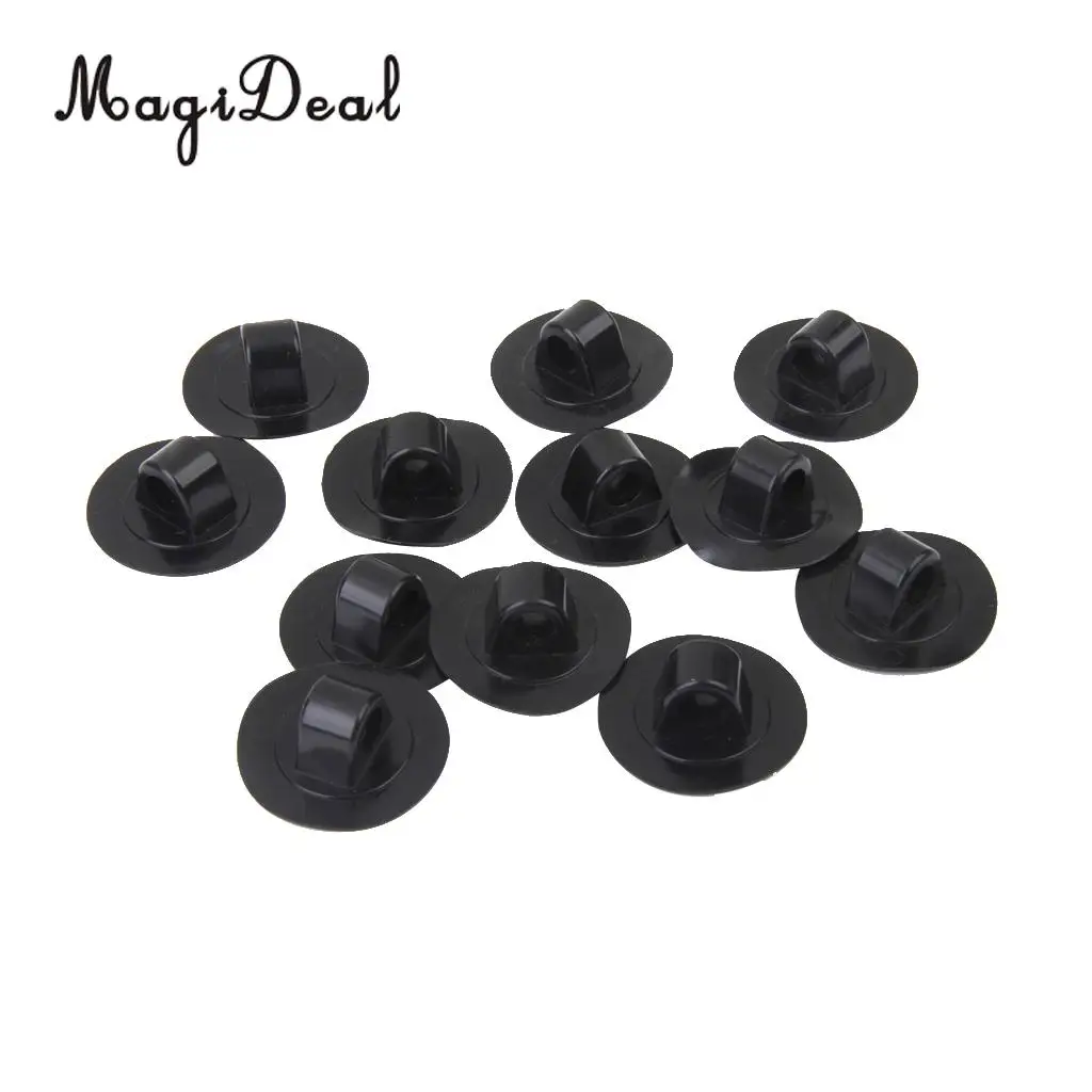 

MagiDeal PVC 12Pcs Marine Small Rope Mount Clip Hook Buckle for Boat Kayak Canoe Black Flatable Fishing Rafting Dinghy Yacht