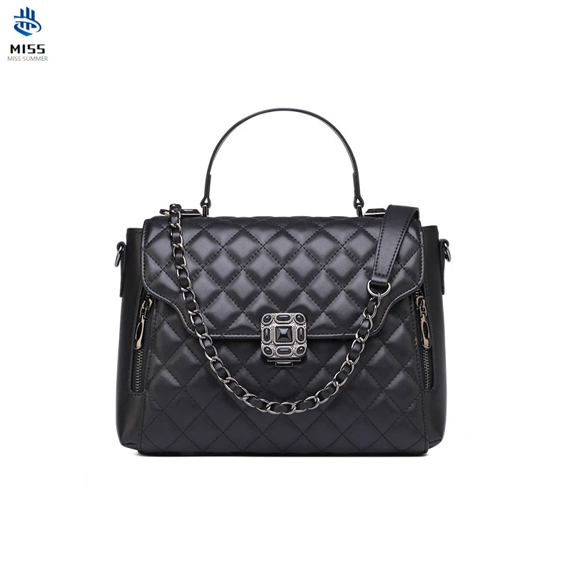 

2019 new spring and summer design ladies handbag leather leather Messenger bag luxury brand ladies handbag casual Messenger bag