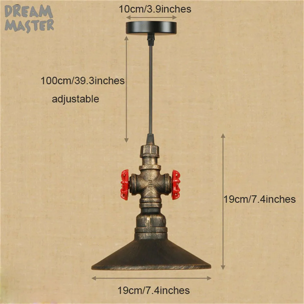 Светодиодный подвесной светильник для столовой, винтажный подвесной светильник, промышленный, для ресторана, кофейного бара, Деревенское подвесное освещение, светодиодный светильник из железа - Цвет корпуса: D