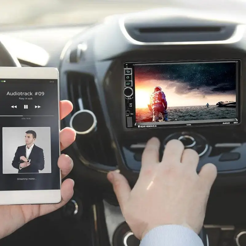 2 Din Android 7,1 автомобильный Радио плеер Мультимедиа Видео плеер gps навигация аудио плеер