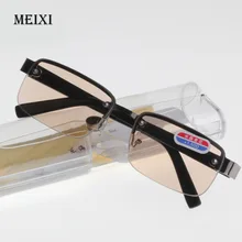 Rimless classic style glass lenses Reading Glasses Plain mirror Men women Unisex Eyewear 0 1.0 1.5 2.0 2.5 3.0 3.5 4.0