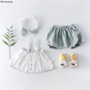 

INS Baby Girl Clothes Summer Cotton Kids Clothes Set Newborn Tops and Shorts Infant Clothing Suit Baby Girl Birthday Outfit