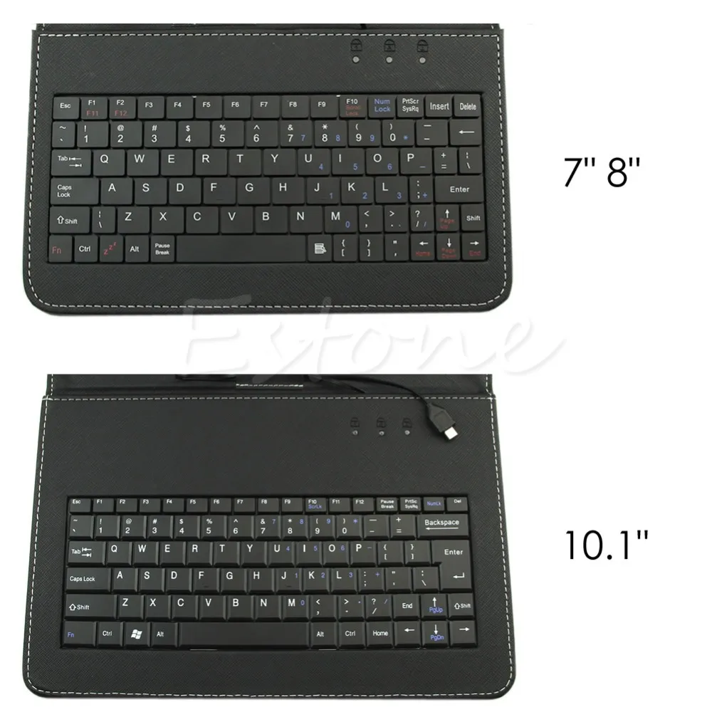 OOTDTY NEW Universal USB font b Keyboard b font PU Leather Folio Box Cover For Android