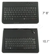 OOTDTY NEW Universal USB Keyboard PU Leather Folio Box Cover For Android Tablet 10.1″
