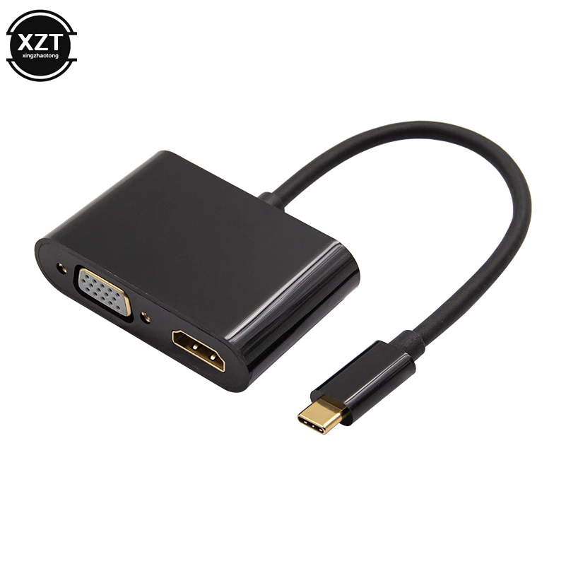 Тип/USB C к HDMI VGA адаптер 4K для samsung Galaxy S9/S8 huawei mate 20/P20 Pro USB C HDMI VGA конвертер мужчин и женщин