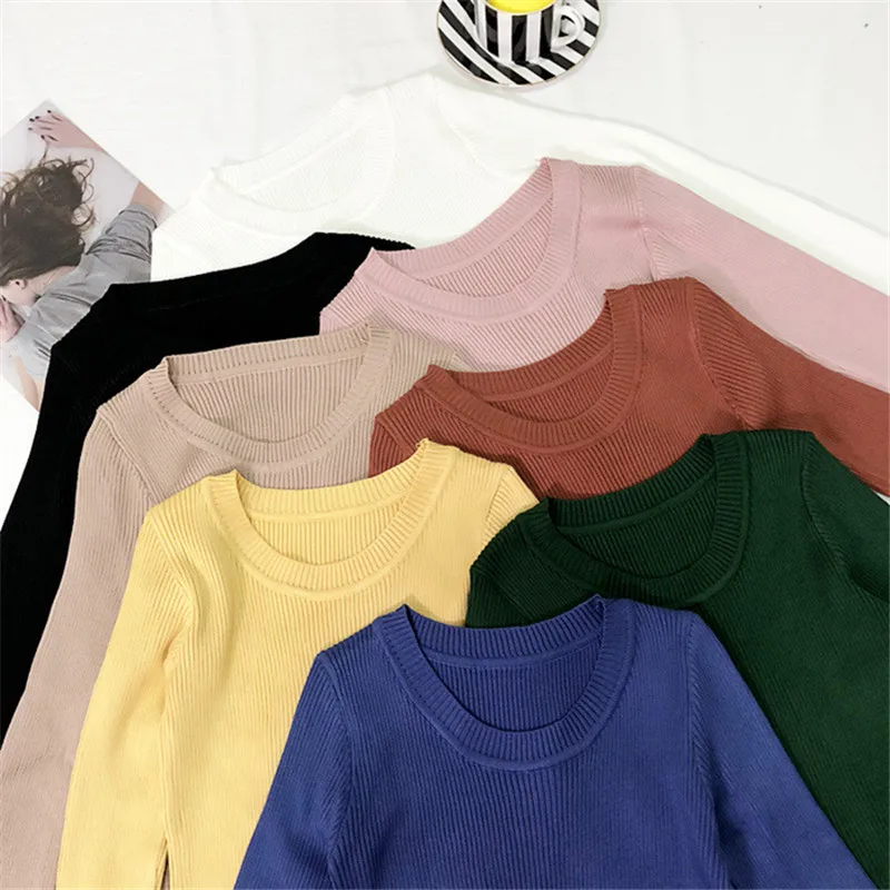 Суси & Рита 2018 вязаный свитер Для женщин Повседневное с длинным рукавом дамы джемпер корейский Зимний свитер Свободный пуловер осень