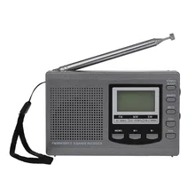 HRD-310 мини FM/AM/SW радио многополосный цифровой стерео портативный Радиоприемник наушники Отображение времени будильник поворотная антенна