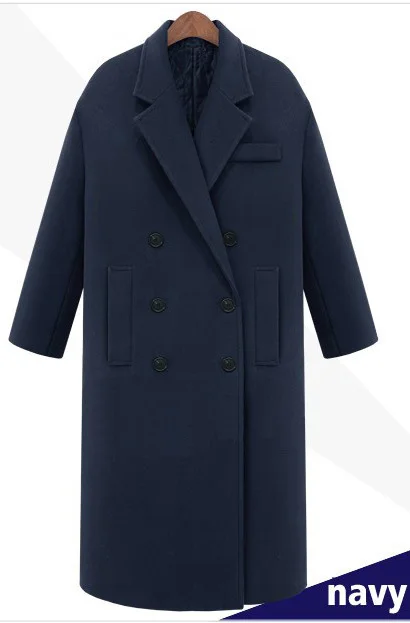 Green Simple uni Mujer Manteau Chaud Militaire Hiver Look Printemps gris 2019 Cachemire Surdimensionné Épaissir Royaume Femmes Bleu army Long Maxi Noched Abrigos Pardessus TgEwBE