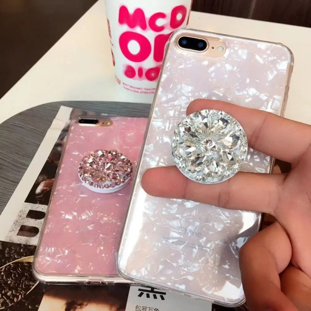 Держатель телефона с кольцом на палец Bling Air Bag Diamond SmartPhone Stander для iPhone samsung Универсальное расширяющееся крепление для автомобиля