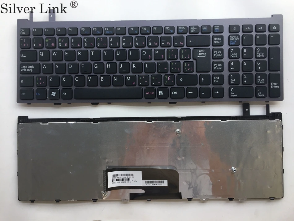Канада и Французский клавиатура для Sony vgn-aw11 aw180fu aw110d aw120d 170Y Series серая рамка ноутбука CF макет