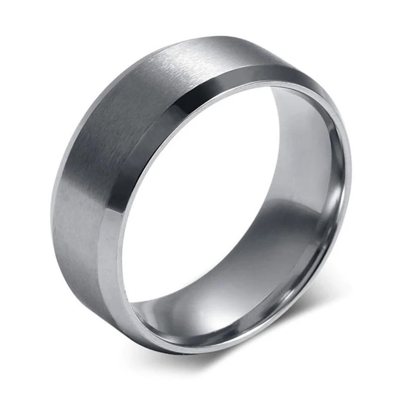 

Wedding Band Ring for Men Silver Color Top Quality Stainless Steel Ring Engagement Ring for Male Jewelry