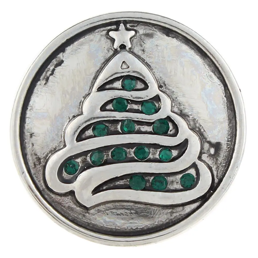 JaynaLee 20mm Christmas Xmas Tree Ginger Snaps Fit Interchangeable Snap charm Jewelry For Man Women Gifts GJS7105 | Украшения и