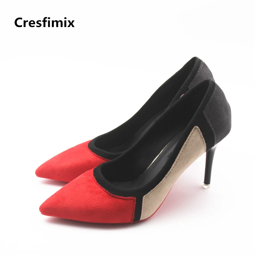 Туфли Cresfimix женские на высоком каблуке милые удобные офисные туфли лодочки без