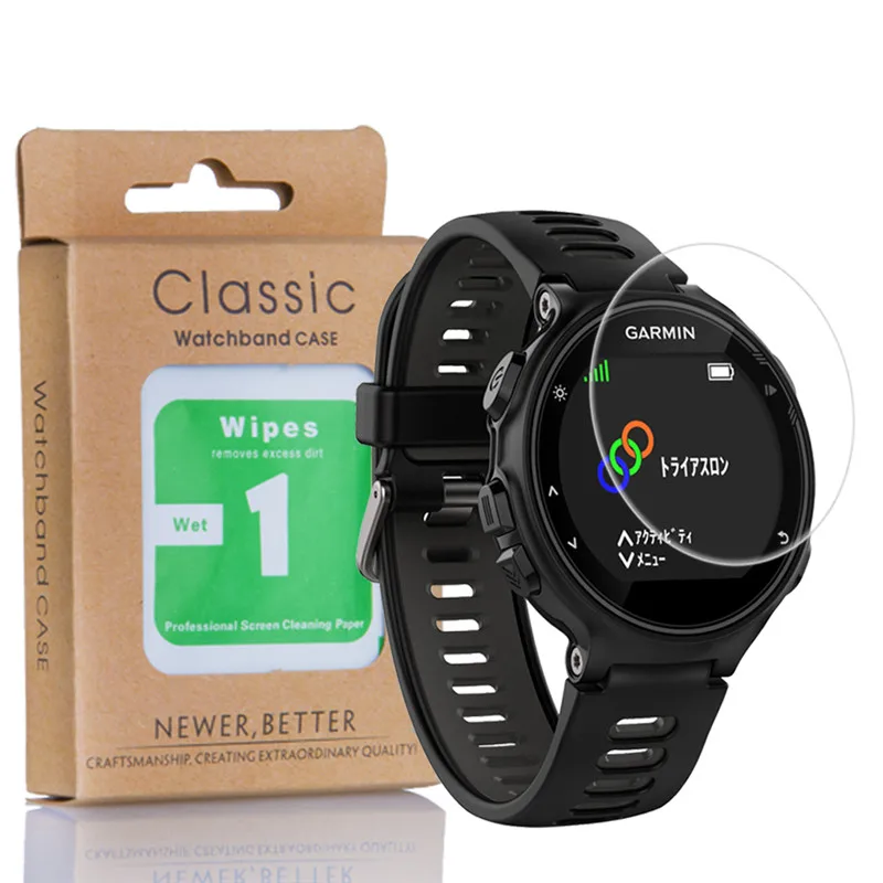 Защитная пленка Qosea для Garmin Forerunner 735XT ультратонкая 2.5D 9 H прозрачная из закаленного