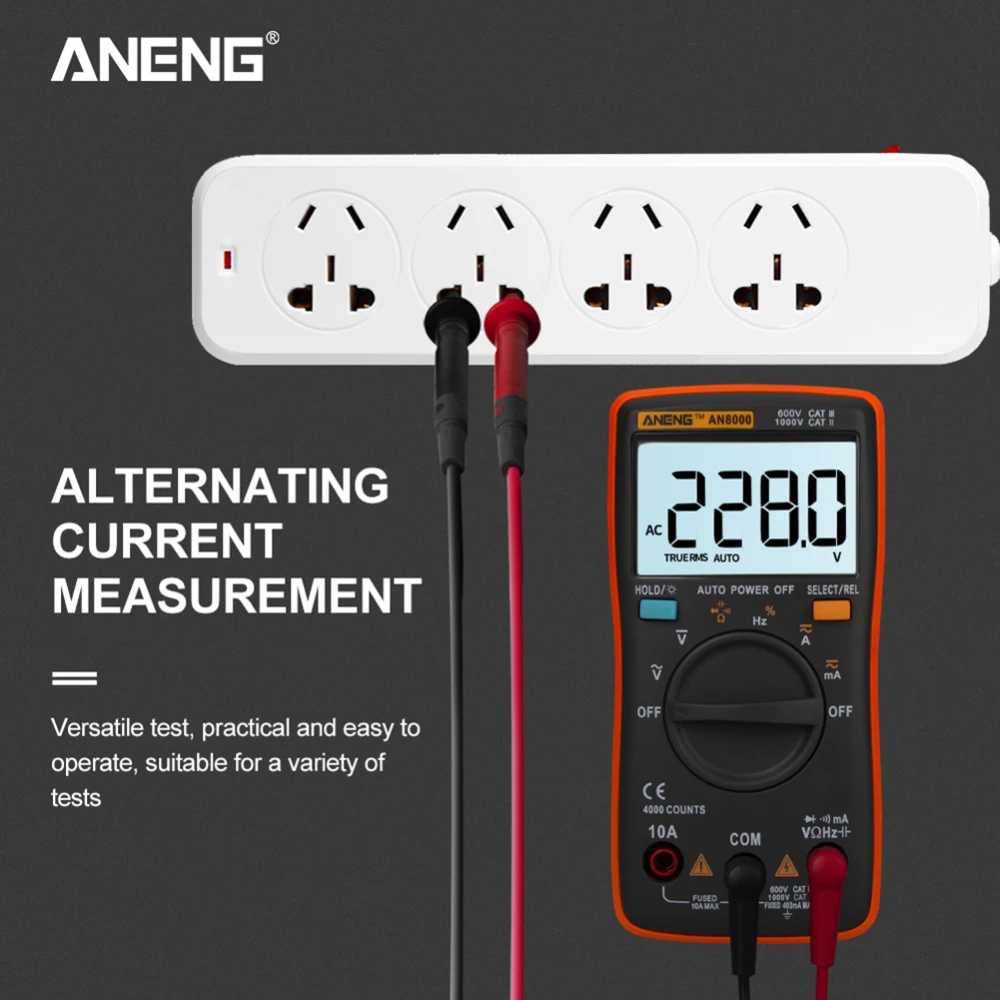 AN8000 Цифровой мультиметр 4000 отсчетов Профессиональная установка для измерения параметров конденсаторов esr измеритель рихметров измеритель индуктивности Цифровой Тестер