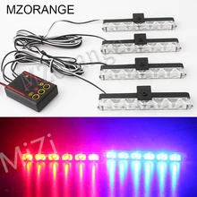4*6 Led Car-Styling Ambulance Police Light Strobe Warning Light Car Truck Emergency Light Flashing Firemen Lights DC 12V dempsey high quality led warning light police emergency ambulance car roof strobe flashing warning light magnetic tbd c9l3