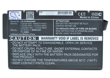 

Cameron Sino 6600mAh Battery LI202SX-6600 LI202S-66A for Goldway G60 Goldway G70 Suresign VM3 Suresign VM4 Suresign VM6
