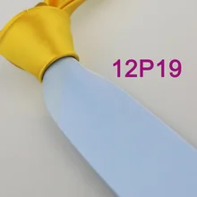 YIBEI coahella Ties небесно-синий галстук-бабочка тонкий с золотой узел контрастные Узкие галстуки Лоскутная Шея галстук для женщин и мужчин обтягивающие Галстуки