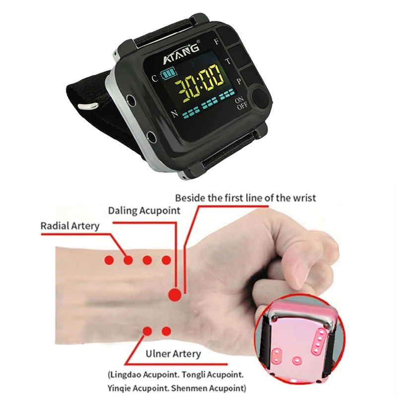 

Diabetics Cure ATANG Laser Therapeutic Acupuncture Prevent cardiovascular High Blood Pressure Sugar Rhinitis Therapy Laser Watch