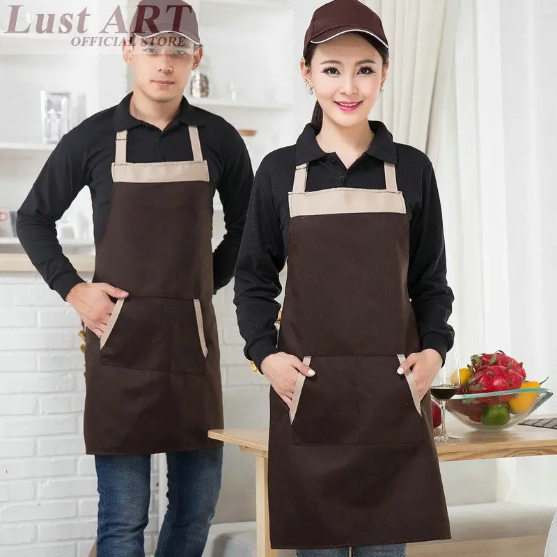 Food Service black red aprons for woman man apron hotel restaurant kitchen waiter aprons cooking apron B014