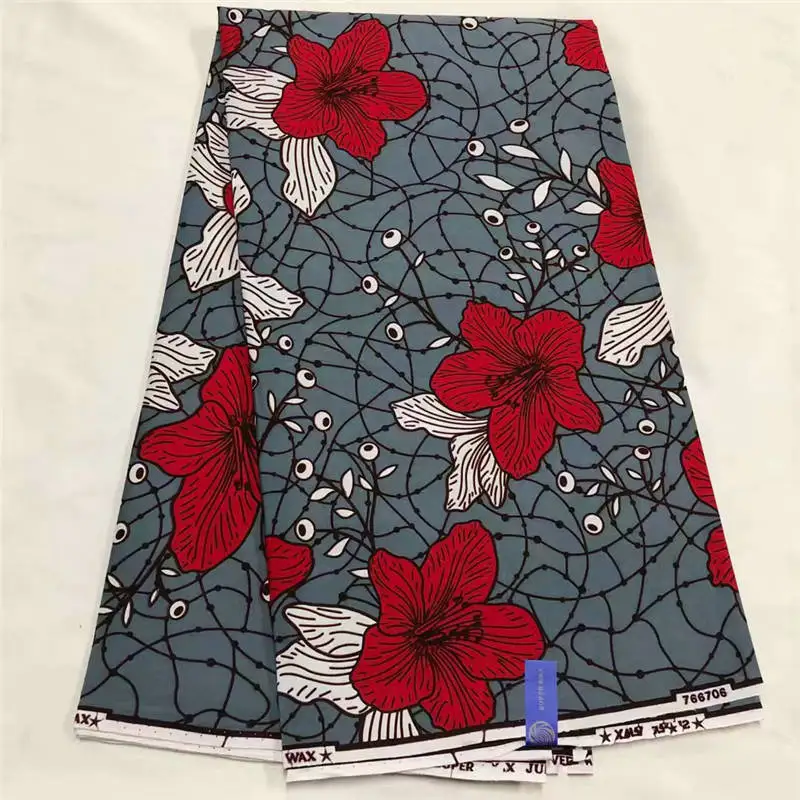 

DF!Ankara African Wax Prints Fabric High Quality real dutch Java wax fabric 6yards/lot For DIY Sewing ! P42599