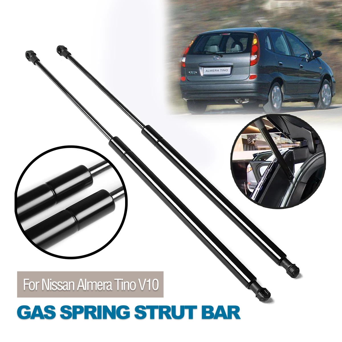 

2 x Rear Tailgate Boot Gas Strut 90450BU00 For Ni.ssan Almera Tino V10 2000-2005