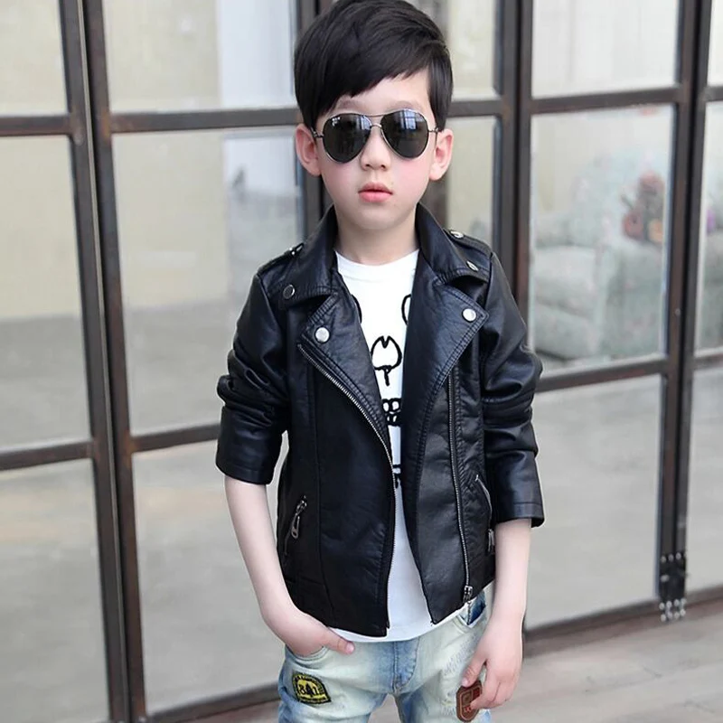 Boy leather jacket boy children clothing boy leather motorcycle ...