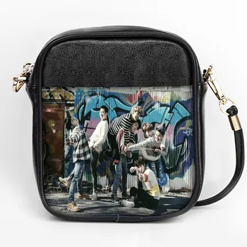 

New fashion Block B Sling Bag Custom Women Sling Shoulder Bags Leather Mini Girls Tote Party Bag 1pcs custom