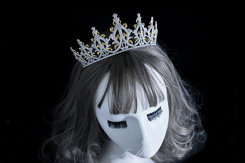 Himstory Винтаж Королевский фианит диадемы AAA+ Циркон Свадебное украшение на голову принцесса медь невесты аксессуары для волос