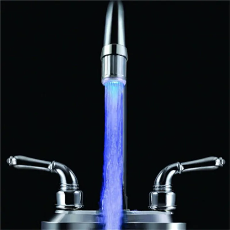 

3 Color LED night Light Kitchen bathroom Change Faucet Shower Water Tap Temperature Sensor No Battery 2018 Gift
