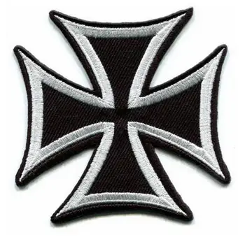 

German Iron Cross military medal WW2 valor war biker iron-on applique patch, customized patch order welcome