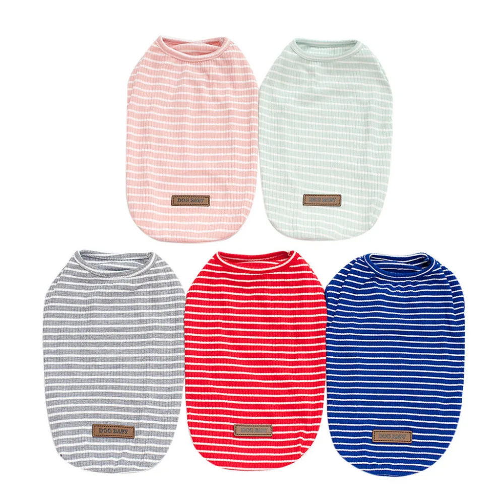 New Arrival Pet Cotton Shirt Spring And Summer fresh Color stripe Dog
