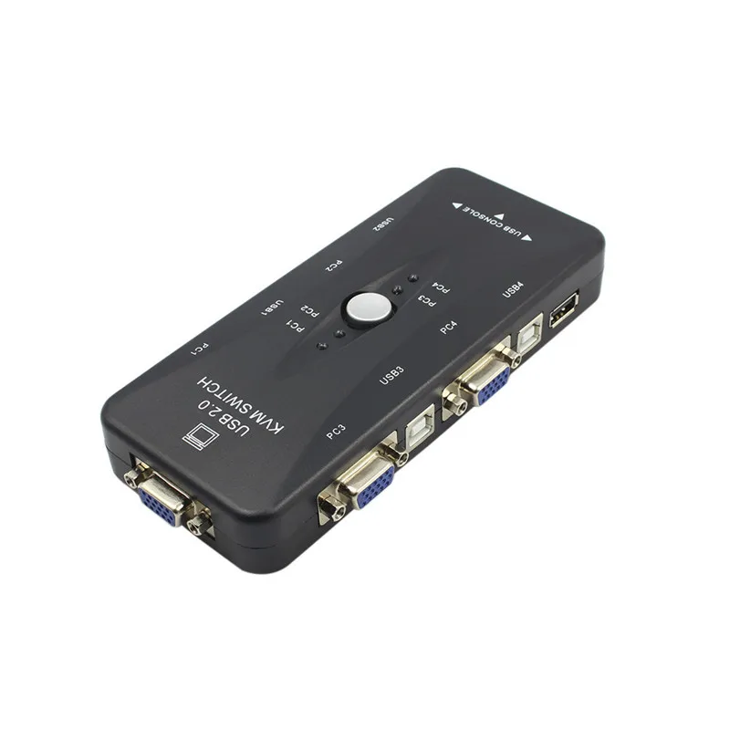 Ecosin2 USB Hubs 4 Port USB 2.0 KVM Switch Mouse/Keyboard