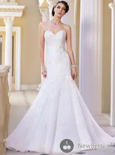 Grecian Style Wholesale Bridal Dress OEM Service Mermaid Sweetheart Appliqued Sweep Train Popular Hot Image Wedding Dress MF616