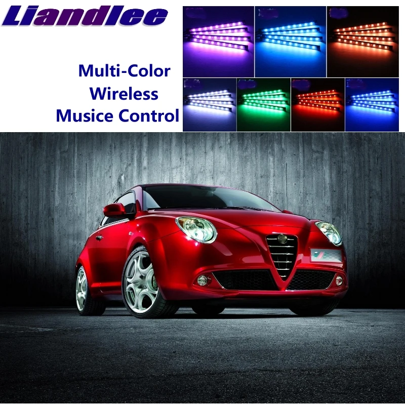 LiandLee Car Glow Interior Floor Decorative Atmosphere Seats Accent Ambient Neon light For Alfa Romeo MiTo AR Furiosa 2007~Onwor