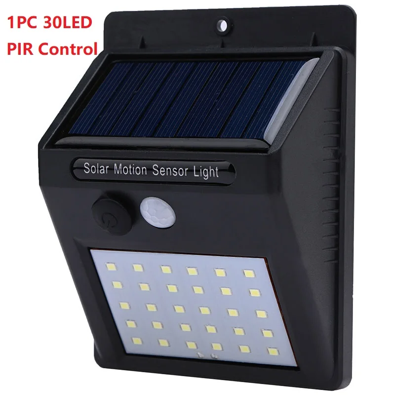3 светодиодных солнечных лестничных светильников из нержавеющей стали, уличный ночник, Прямая поставка - Испускаемый цвет: 1PC 30LED