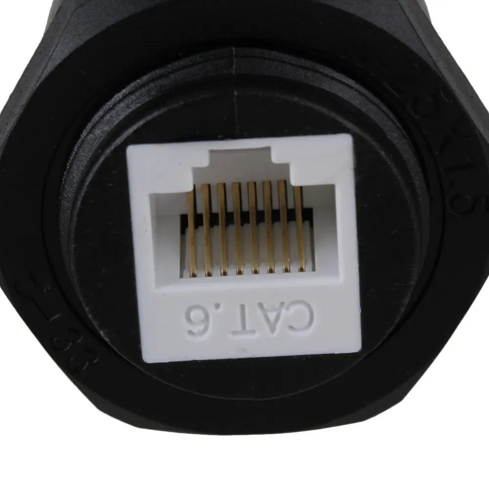 5 шт. черный Открытый Ethernet LAN IP68 Защита RJ45 M25 AP Водонепроницаемый CAT6 разъем