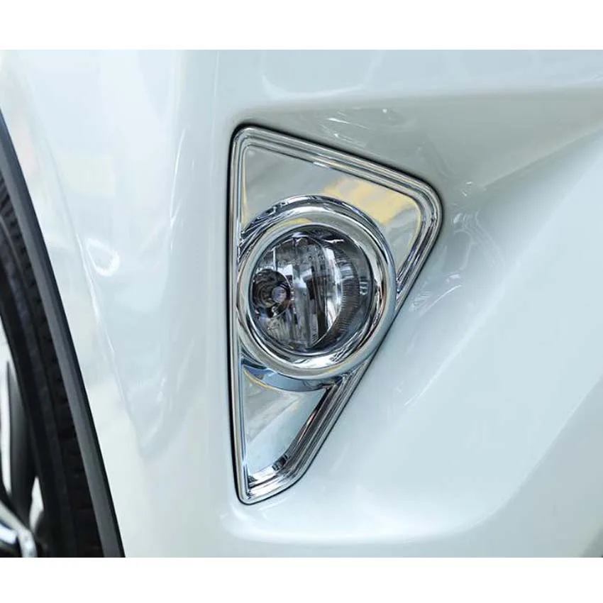 

Fit For Toyota RAV4 2016 2017 2018 Car Exterior Front Fog Light Lamp Frame Cover Trim Bezel Garnish Accessories Styling 2Pcs