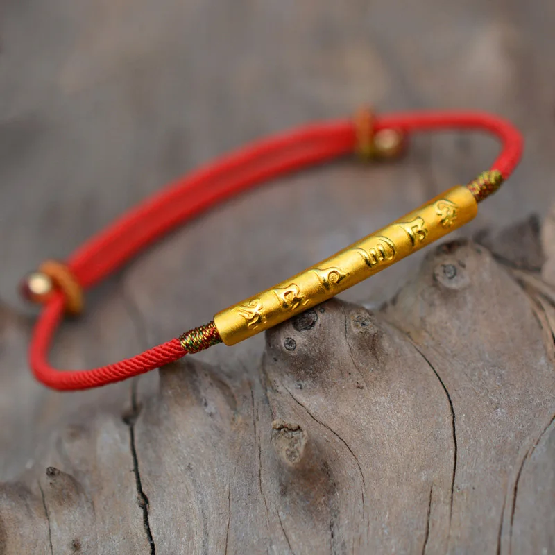 

2019 new six-word mantra bracelet red rope Chinese knot braided hand rope ladies hot sale