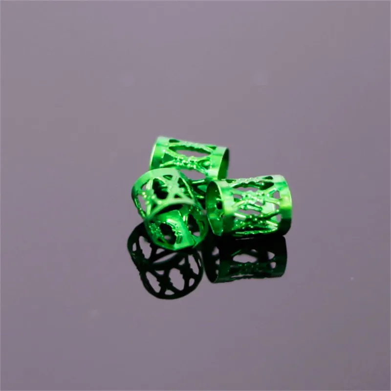 Yidensy 100pcs Aluminum Hair Braid Cuff Clip Hollow Tube Reggae Jamaica Loc Dreadlock Beads for Braids Twists Jewelry Accessory Jewelry Findings