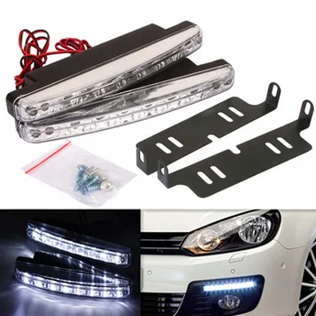 

New 12V Daytime Running light Waterproof 8 LEDs Car DRL lamp For Volkswagen Polo GTI Polo R WRC Scirocco R Tiguan Touareg up XL1