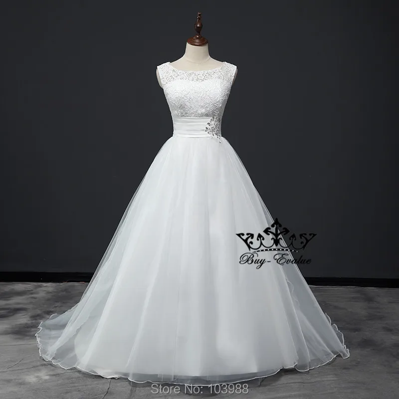 hot sale 2016 Stock Corset Wedding Dresses Ivory White Robe de Mariee Organza Beaded Plus Size Cheap Bridal Gown 023 | Свадьбы и