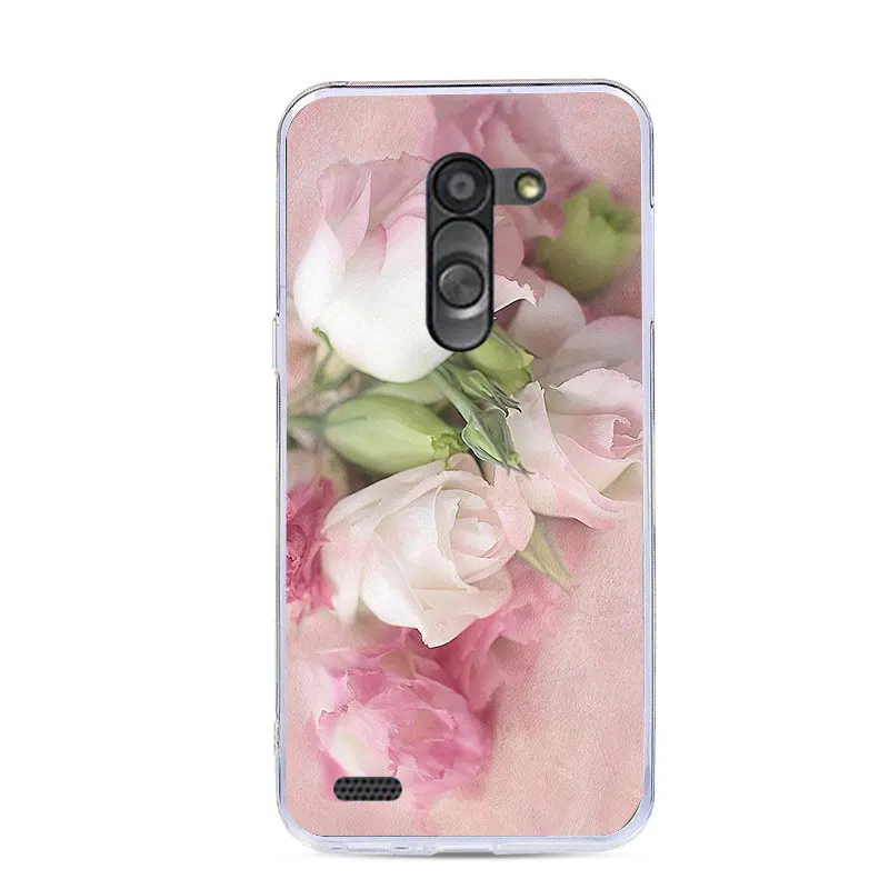 J&R Transparent Clear Phone Case For LG L Bello D331 D335 L Prime D337 Silicone Back Cover Cartoon Animals Flower Plants Cases