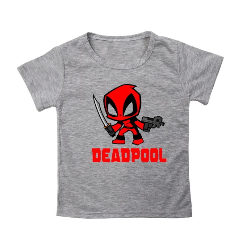 Забавный Дэдпул супергерой, Детская футболка одежда для детей с 3D принтом Повседневная футболка для маленьких мальчиков и девочек летние футболки с короткими рукавами, лучший подарок