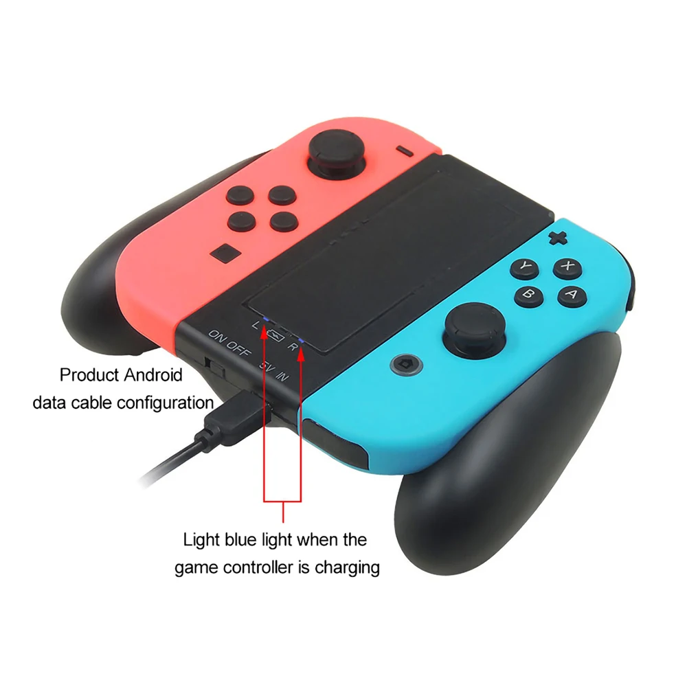 2000mAh Charging Dock For Nintendo Switch Joy-con Charger For NS Charge Station Chargeable Stand For Nintend Switch Controller