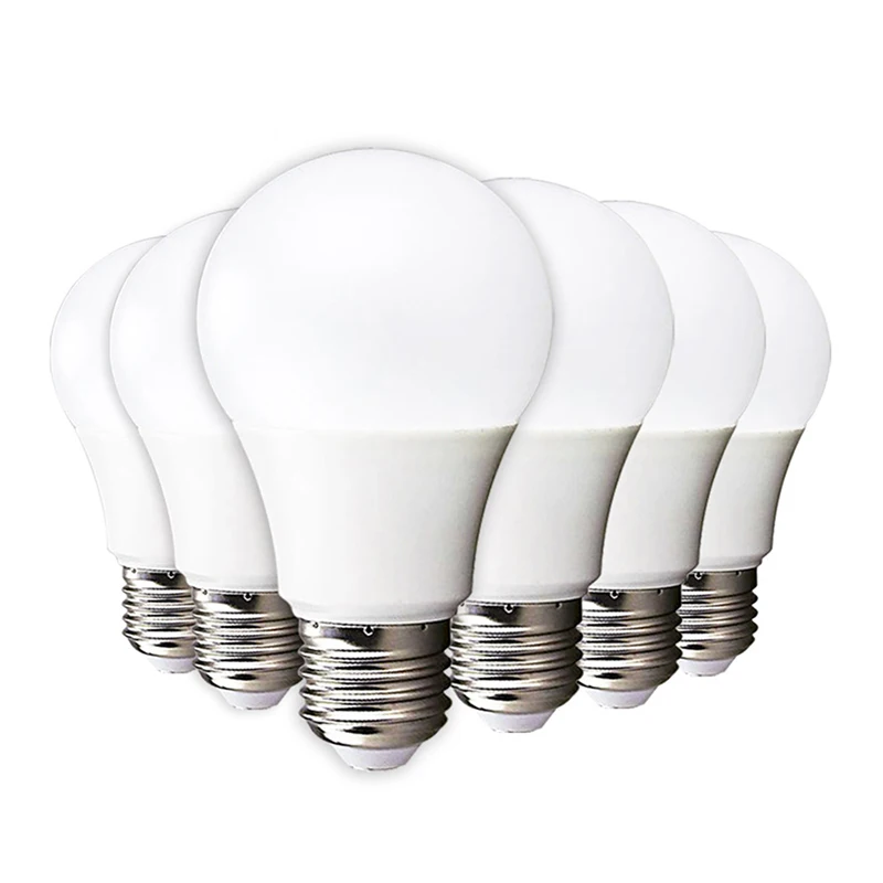 

6pcs LED Bulb E27 220V 18W 15W 12W 9W 7W 5W 3W Smart IC LED Light No Flicker Real Power Cold White Warm White for living room